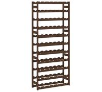 vidaXL Solid Pine Wood Wine Rack - Freestanding WineStorage for 77 Bottles, Wave Board Design with Rustic Brown Finish, Ideal for Kitchen, Dining Room or Wine Cellar