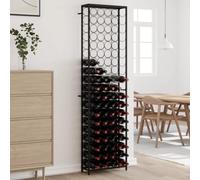 Vidaxl Wine Rack For 95 Bottles Black 54X18X200 Cm Wrought Iron