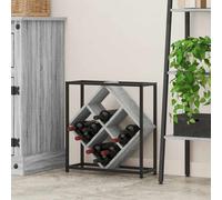 vidaXL Wine Rack Grey 51 x 18 x 52.5 cm Engineered Wood