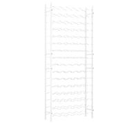 vidaXL Wine Rack - Modern White Metal Holder for 96 Bottles - Freestanding and Space-Saving for Home Bar, Kitchen, or Dining Room