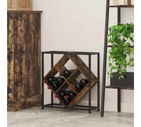 vidaXL Wine Rack Smoked oak 51 x 18 x 52.5 cm Engineered Wood