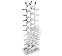 vidaXL Wine Rack Stand Holder Floor Standing Aluminium Silver for 27 Bottles