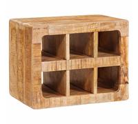 vidaXL Wine Rack Wall-mounted Brown 44 x 30 x 35 cm Solid mango wood