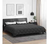 vidaXL Winter Duvet Black and Anthracite 220 x 240 cm Microfiber