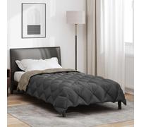 vidaXL Winter Duvet Light Grey and Anthracite 200 x 135 cm Microfiber