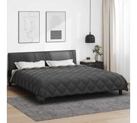 vidaXL Winter Duvet Light Grey and Anthracite 220 x 200 cm Microfiber