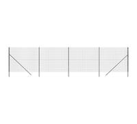 vidaXL Wire Mesh Fence Garden Fencing Anthracite 2.2x10 m Galvanised Steel