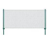 vidaXL Wire Mesh Fence with Posts Steel 25x0.75 m Green