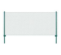 vidaXL Wire Mesh Fence with Posts Steel 25x1m Green Outdoor Field Enclosure