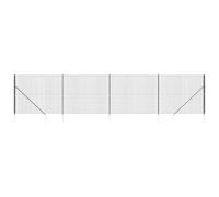 vidaXL Wire Mesh Fence with Spike Anchors, Corrosion and UV Resistant, PVC Coated and Galvanised Steel, Interlocking Design, Anthracite, 1.4x10m