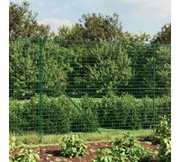 vidaXL Wire Mesh Fence with Spike Anchors Green 1.6x25 m