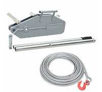 vidaXL Wire Rope Hoist Winch 1600kg Manual Lever Hand Winch Pulling Hoist