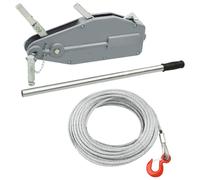 vidaXL Wire Rope Hoist Winch 800kg Manual Lever Hand Winch Pulling Hoist