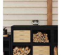 vidaXL Wood Paint Black 2.5 L Wall Print