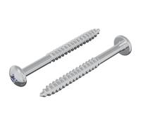 vidaXL Wood Screw 2pcs Silver 9.8 x 53mm Steel Adjustable Screw Metal Fixing DIY Solution Structural Woodworking Engineering Tool Safe Assembly