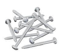 vidaXL Wood Screw 3273pcs Silver 9.8 x 53mm Steel Adjustable Screw Metal Fixing DIY Solution Structural Woodworking Engineering Tool Safe Assembly