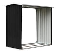 vidaXL Wood Storage Shed Garden Shed Durable Outdoor Storage Galvanised Steel 172 x 91 x 154 cm Anthracite