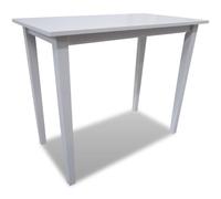 vidaXL Wooden Bar Table White Home Kitchen Dining Room Furniture Desk Stand
