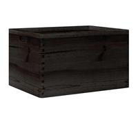 vidaXL Wooden Box with Handles Black 40x30x23 cm Solid Wood Pine, wooden storage box, wooden crate, wooden jewelry box, storage box, wooden toy box
