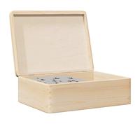 vidaXL wooden box with lid - solid pine storage box 40x30x13 cm - versatile rustic keepsake/craft organizer