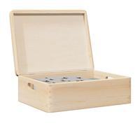 vidaXL solid pine wood box with handles - storage solution with lid, 40x30x13 cm
