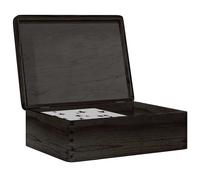 vidaXL Wooden Box with Lid Black 40x30x13 cm Solid Wood Pine