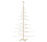vidaXL Wooden Christmas Tree, Assemble Christmas Tree for Decoration, Christmas Decoration for Indoor Outdoor Party, Solid Wood Pine