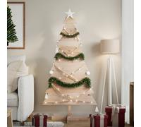 vidaXL Wooden Christmas Tree for Decoration 150 cm Solid Wood Pine