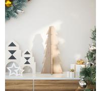 vidaXL Wooden Christmas Tree for Decoration 49 cm Solid Wood Pine, Brown