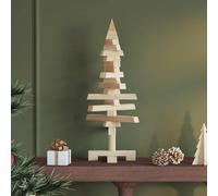 Vidaxl Wooden Christmas Tree For Decoration 60 Cm Solid Wood Pine, Brown