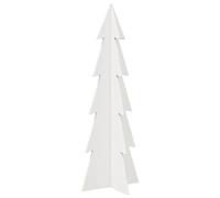 vidaXL Wooden Christmas Tree for Decoration - Solid Pine, White, 112 cm