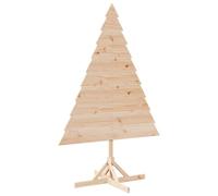 vidaXL Wooden Christmas Tree Ornament - Solid Wood, ic Decor - 115 x 180 cm, Customizable Holiday Decoration for Home, Office, Events