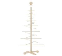 Vidaxl Wooden Christmas Tree For Decoration 125 Cm Solid Wood Pine