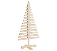 Vidaxl Wooden Christmas Tree For Decoration 90 Cm Solid Wood Pine, Brown