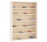 vidaXL Wooden Collector's Display Case with 6 Shelves 40x8.5x55cm