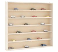 vidaXL Wooden Collector's Display Case with 6 Shelves 60x8.5x55cm