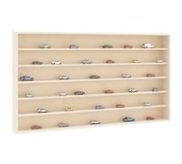 vidaXL Wooden Collector's Display Case with 6 Shelves 80x8.5x55cm