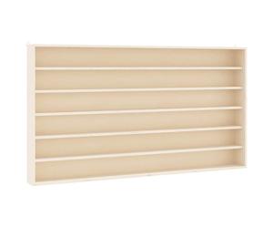 vidaXL Wooden Collector's Display Case with 6 Shelves Wall Display Cabinet