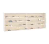 vidaXL Wooden Collector's Display Case with Doors 100x8.5x37cm