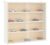 vidaXL Wooden Collector's Display Case with Doors 40x8.5x37cm