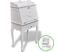 vidaXL Wooden French Secretary Desk with Hinged Desktop Cabinet Home Office