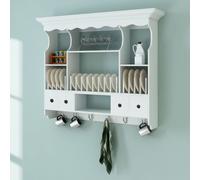 vidaXL Wooden Kitchen Wall Cabinet White Cupboard Storage Shelf Display Unit