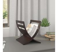 vidaXL Wooden Magazine Rack Floor Standing Brown