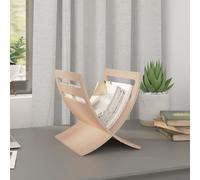 Wooden Magazine Rack Floor Standing Natural Newspaper Storage Holder vidaXL
