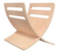 vidaXL Wooden Magazine Rack Floor Standing Natural Newspaper Storage Holder
