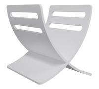 vidaXL Wooden Magazine Rack Floor Standing White Newspaper Storage Holder