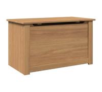 vidaXL Wooden Storage Chest with Lid - Solid Pine Wood Storage Box (79x42x46 cm) - Rustic Farmhouse Style for Living Room/Bedroom/Hallway