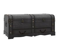 vidaXL Wooden Treasure Chest Large Black