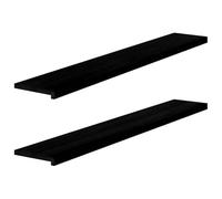 vidaXL wooden window sills - solid oak boards in dark brown - 2 pcs rectangular ledges 160x25x2 cm - untreated surface customizable with paint/lacquer
