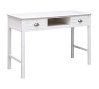 Vidaxl Writing Desk White 110X45X76 Cm Wood Desks